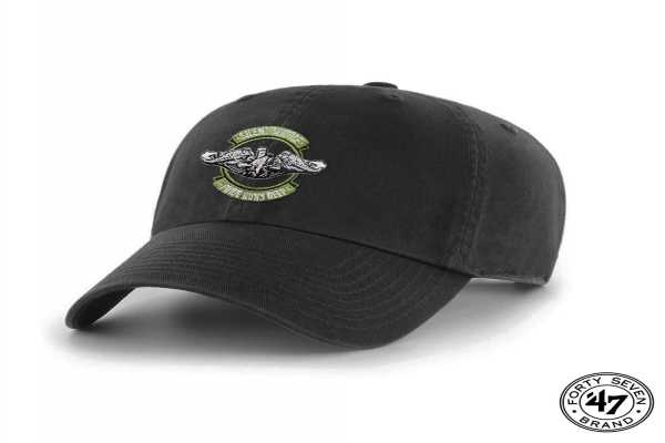 SILENT SERVICE ’47 BRAND CLEAN UP UNSTRUCTURED CAP IN BLACK